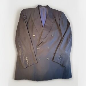 Canaletti Napoli Peak Lapel Double Breasted Super 120s Wool Blazer 44R